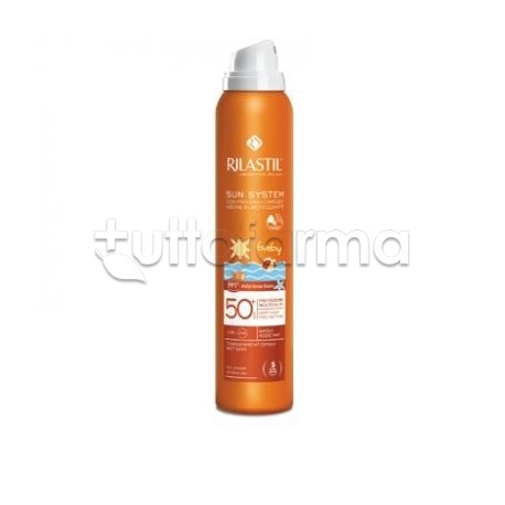 Rilastil Sun System Transparent Spray Wet Skin Protezione Solare 50+ Baby 200ml Rilastil Sun System Transparent Spray Wet Skin Protezione Solare 50+ Baby 200ml