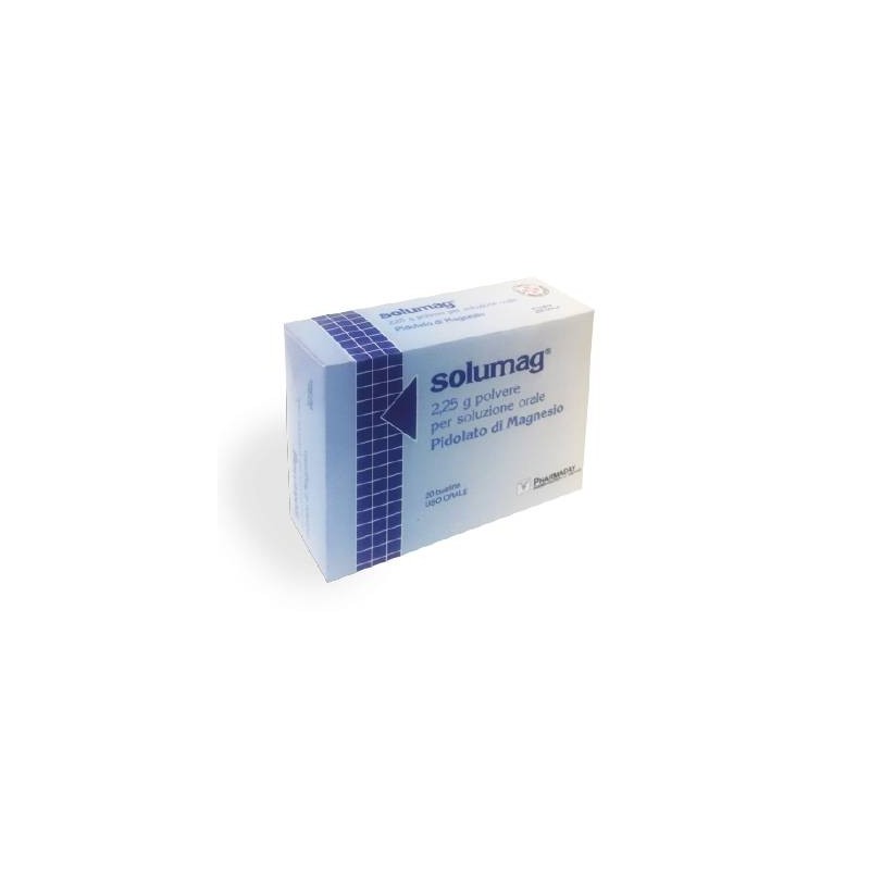 Solumag per Carenza di Magnesio 2,25gr Polvere Per Soluzione Orale 20 Bustine Monodose