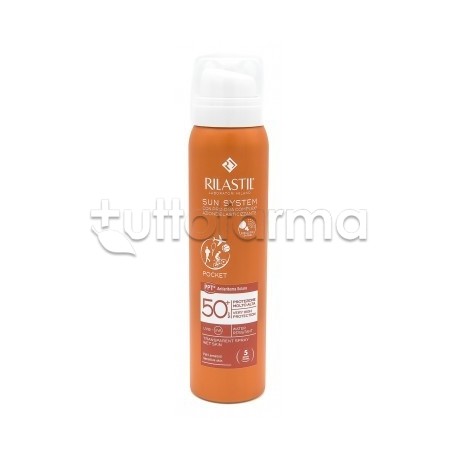 Rilastil Sun System Transparent Spray Pocket Wet Skin Protezione Solare 50+ 75ml
