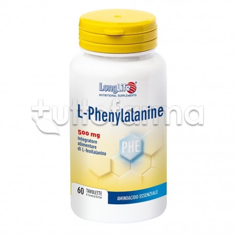 LongLife L-Phenylalanine 500mg 60 Tavolette LongLife L-Phenylalanine 500mg 60 Tavolette