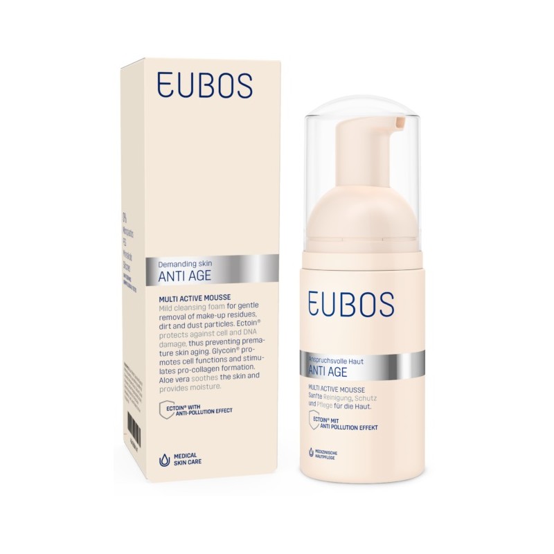 Morgan Pharma Eubos Anti Age Hyaluron Multi Active Mousse detergente viso anti-inquinamento 100ml Morgan Pharma Eubos Anti Age Hyaluron Multi Active Mousse detergente viso anti-inquinamento 100ml