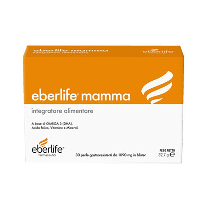 Eberlife Mamma integratore gravidanza con DHA e acido folico 30 compresse molli gastroresistenti Eberlife Mamma integratore gravidanza con DHA e acido folico 30 compresse molli gastroresistenti
