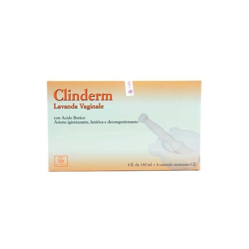 Clinderm Lavanda Vaginale per Igiene Intima Lenitiva 4 Flaconi Monodose da 140ml Clinderm Lavanda Vaginale per Igiene Intima Lenitiva 4 Flaconi Monodose da 140ml