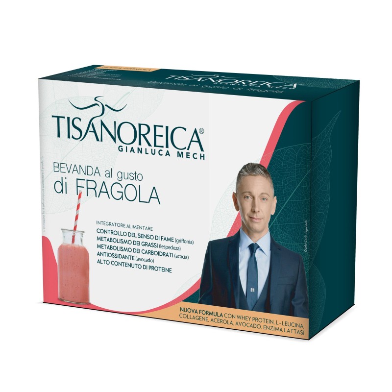 Gianluca Mech Tisanoreica Bevanda Fragola Proteica 4 Buste da 28 g Gianluca Mech Tisanoreica Bevanda Fragola Proteica 4 Buste da 28 g