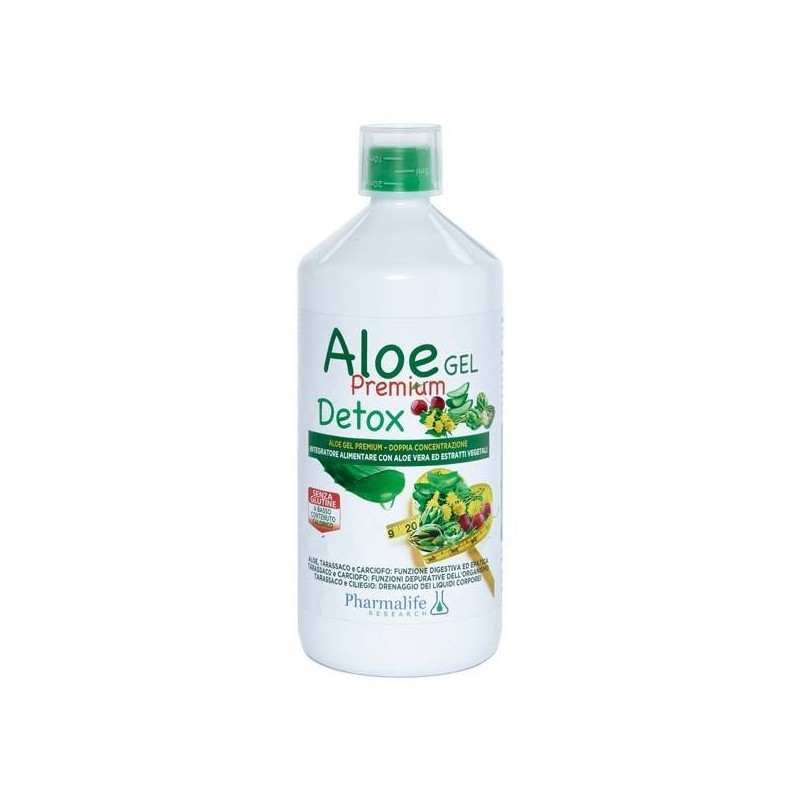 flacone di Pharmalife Research Aloe Gel Premium Detox per Depurazione e Drenaggio 1 Litro flacone di Pharmalife Research Aloe Gel Premium Detox per Depurazione e Drenaggio 1 Litro