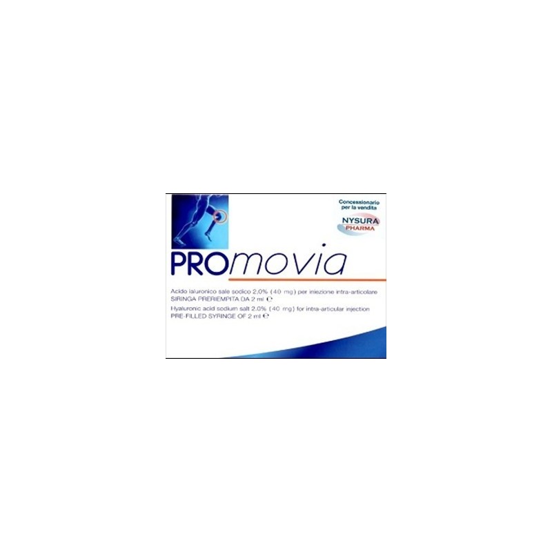 Promovia siringa preriempita gel intrarticolare per Dolore e Mobilità Articolare 2 ml