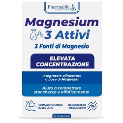 confezione di Magnesium 3 Attivi per Energia, Muscoli e Sistema Nervoso 60 Compresse confezione di Magnesium 3 Attivi per Energia, Muscoli e Sistema Nervoso 60 Compresse