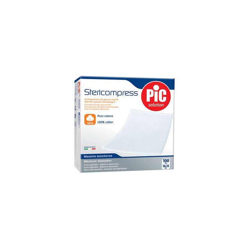 Compresse Stericompress per medicazione ferite, garze sterili in cotone idrofilo 10x10cm 4x25 e 18x40cm 12x1 Compresse Stericompress per medicazione ferite, garze sterili in cotone idrofilo 10x10cm 4x25 e 18x40cm 12x1