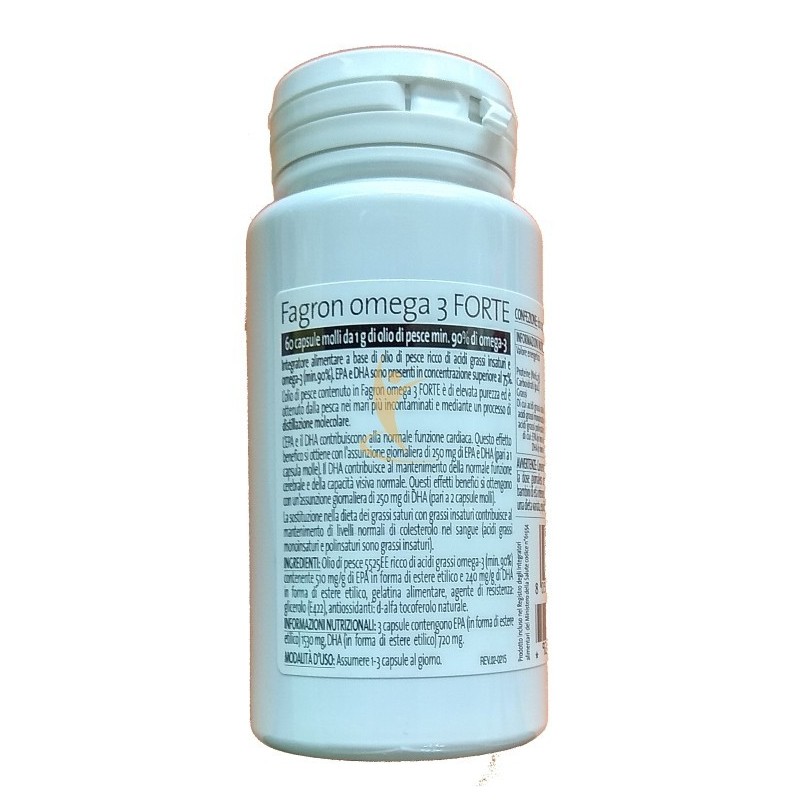 Fagron Omega 3 Forte per Benessere Cardiovascolare e Cerebrale 60 Capsule Molli Fagron Omega 3 Forte per Benessere Cardiovascolare e Cerebrale 60 Capsule Molli