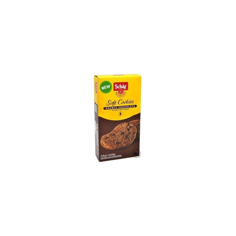 Schar Soft Cookie Double Chocolate biscotti senza glutine al cioccolato 210g Schar Soft Cookie Double Chocolate biscotti senza glutine al cioccolato 210g