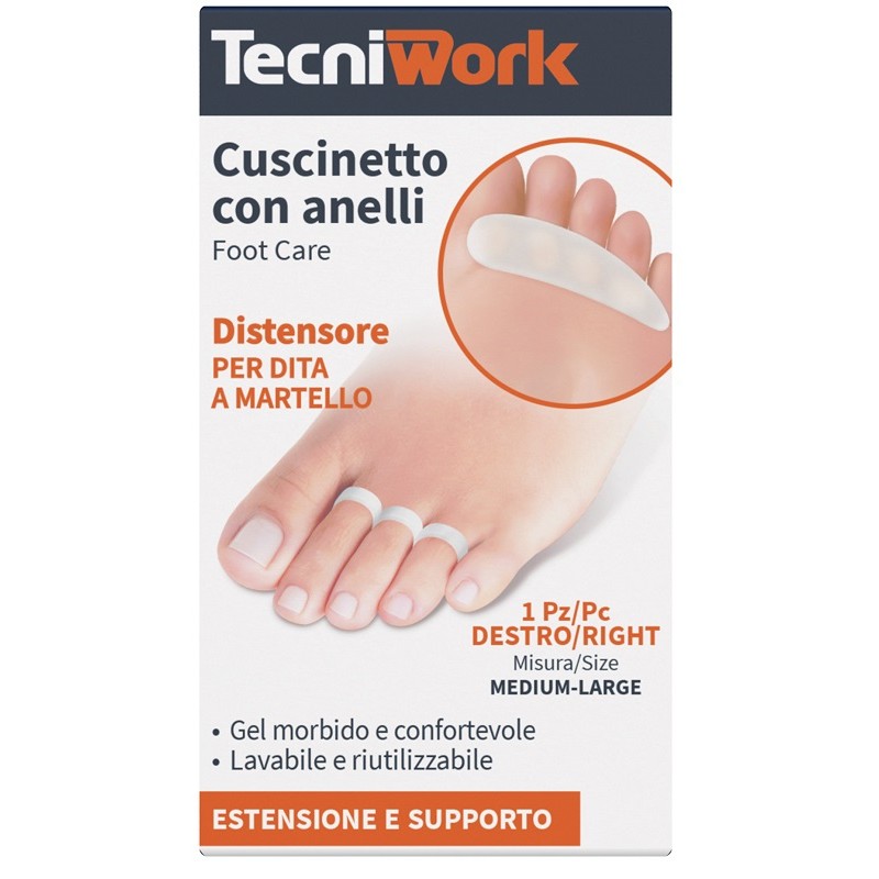 Tecniwork Distensore Dita Martello Destra per Prevenzione Callosità e Comfort 1 Pezzo Tecniwork Distensore Dita Martello Destra per Prevenzione Callosità e Comfort 1 Pezzo