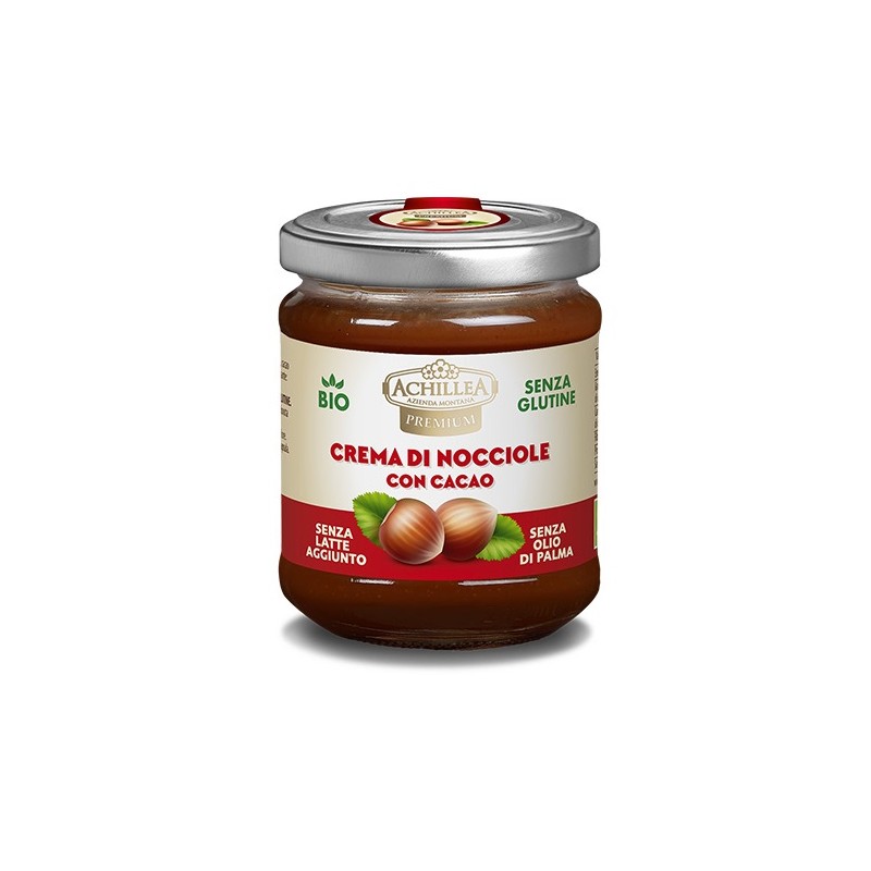 Ponti Achillea Crema di Nocciole con Cacao spalmabile biologica senza glutine 180g Ponti Achillea Crema di Nocciole con Cacao spalmabile biologica senza glutine 180g