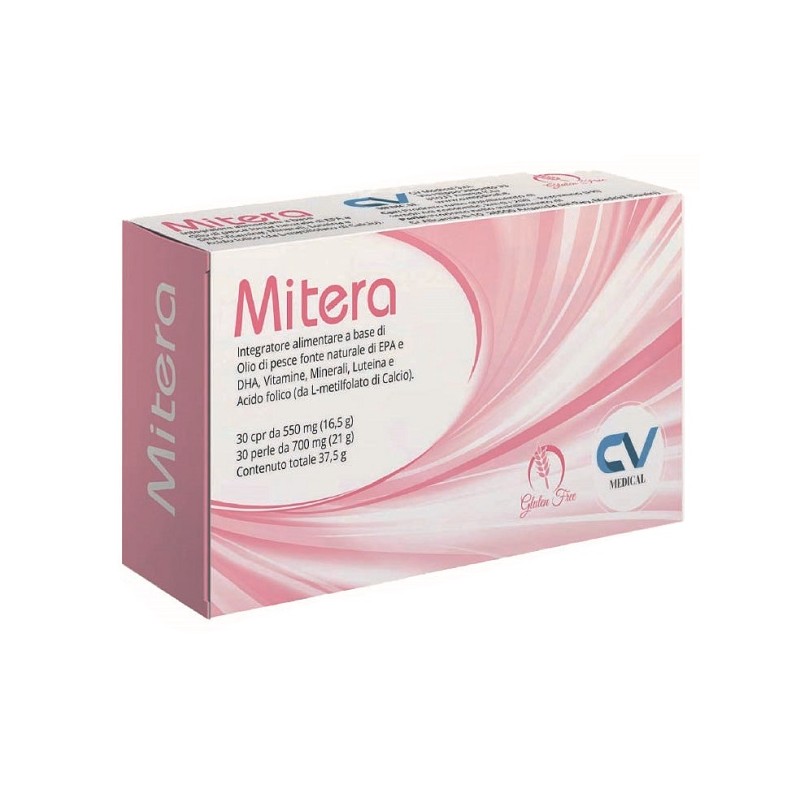 Mitera Integratore Omega 3, Vitamine e Minerali per Benessere Generale 30 Compresse + 30 Capsule Mitera Integratore Omega 3, Vitamine e Minerali per Benessere Generale 30 Compresse + 30 Capsule