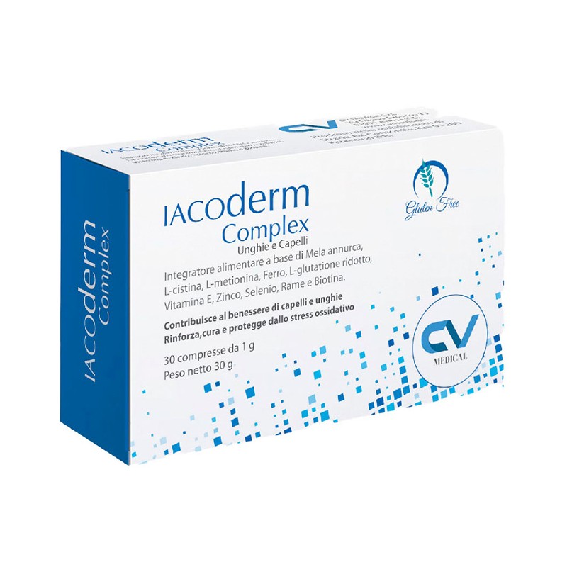 Cv Medical Iacoderm Complex integratore per capelli normali 30 compresse Cv Medical Iacoderm Complex integratore per capelli normali 30 compresse