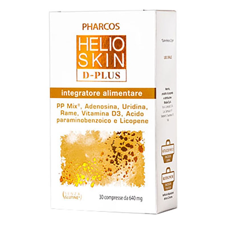 Biodue Helioskin D-plus Pharcos integratore solare per protezione pelle 30 compresse Biodue Helioskin D-plus Pharcos integratore solare per protezione pelle 30 compresse