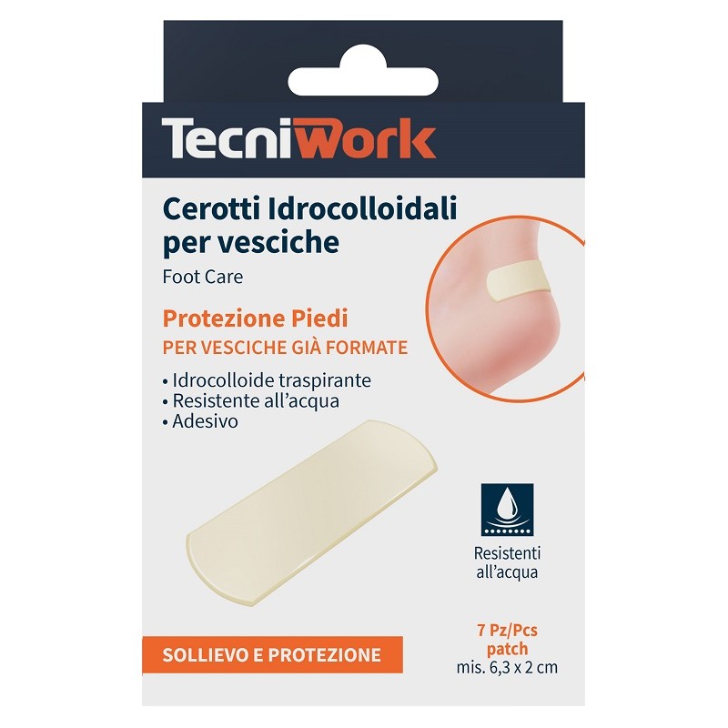 Tecniwork Cerotti Idrocolloidali per Vesciche Protezione e Sollievo 7 Cerotti Tecniwork Cerotti Idrocolloidali per Vesciche Protezione e Sollievo 7 Cerotti