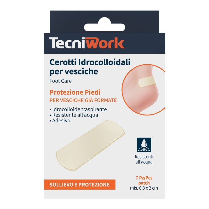 Tecniwork Cerotti Idrocolloidali per Vesciche Protezione e Sollievo 7 Cerotti Tecniwork Cerotti Idrocolloidali per Vesciche Protezione e Sollievo 7 Cerotti