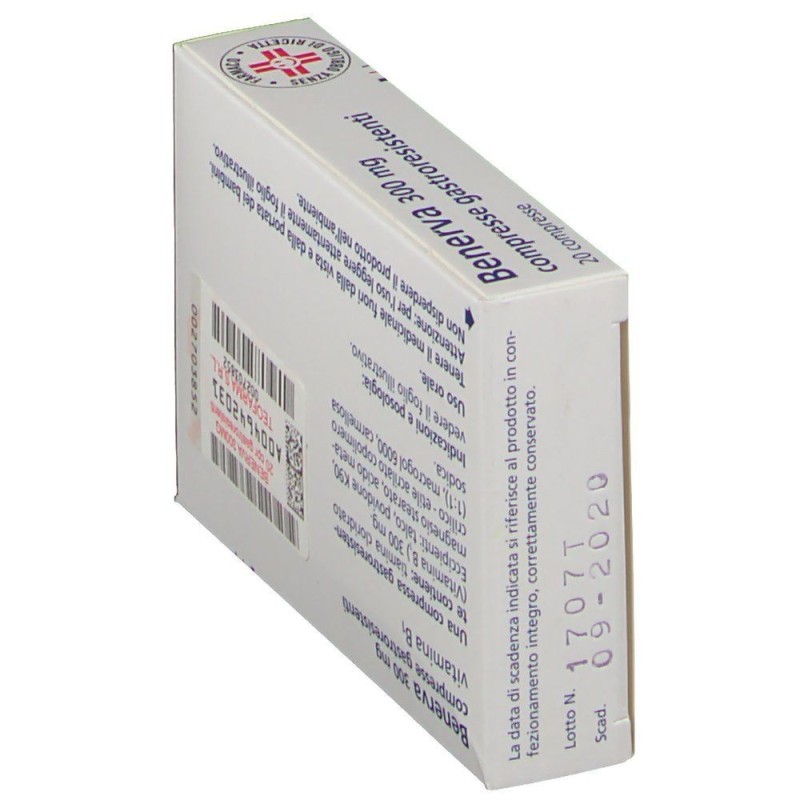 Benerva 20CPR 300MG per Sistema Nervoso e Metabolismo 20 Compresse