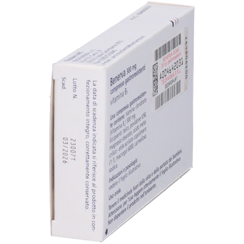 Benerva 20CPR 300MG per Sistema Nervoso e Metabolismo 20 Compresse