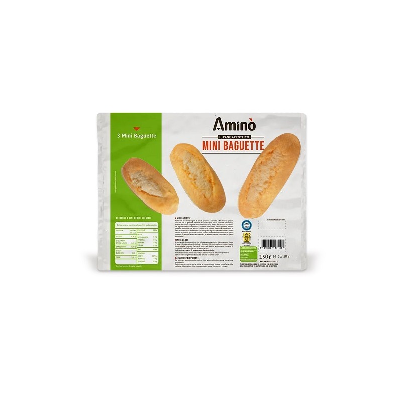 Aminò Mini Baguette per Diete Ipoproteiche 150 g Aminò Mini Baguette per Diete Ipoproteiche 150 g