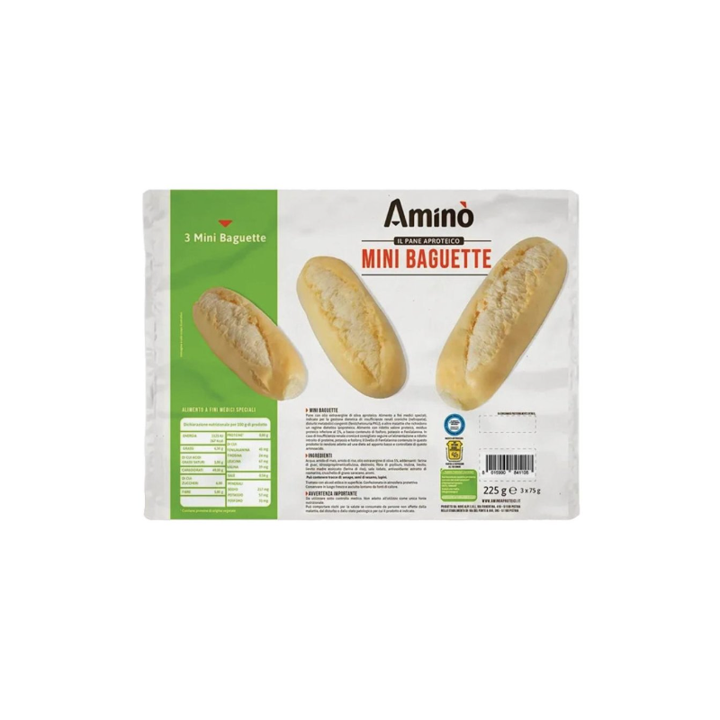 Aminò Mini Baguette per Diete Ipoproteiche 150 g Aminò Mini Baguette per Diete Ipoproteiche 150 g