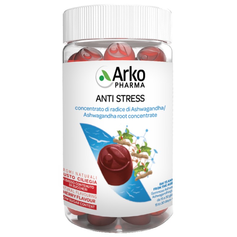 confezione di Arkopharma Arkogummies Ashwagandha per Stress 60 Gummies confezione di Arkopharma Arkogummies Ashwagandha per Stress 60 Gummies