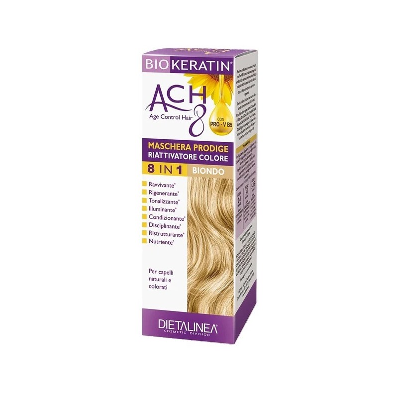 Biokeratin Ach8 Maschera riattivatore colore biondo per capelli luminosi e nutriti 150ml Biokeratin Ach8 Maschera riattivatore colore biondo per capelli luminosi e nutriti 150ml