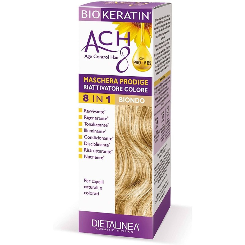 Biokeratin Ach8 Maschera riattivatore colore biondo per capelli luminosi e nutriti 150ml Biokeratin Ach8 Maschera riattivatore colore biondo per capelli luminosi e nutriti 150ml