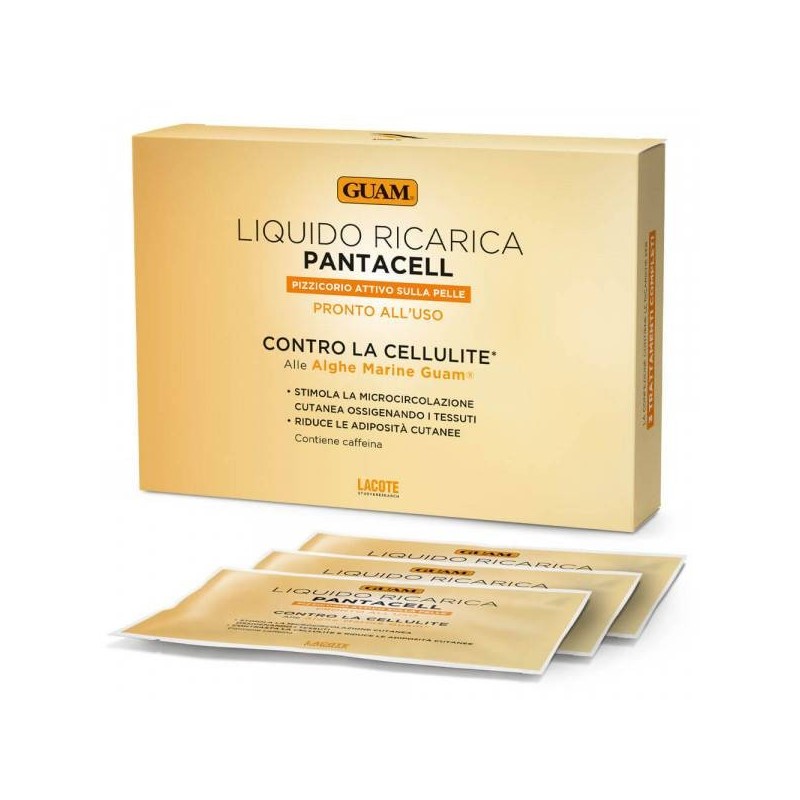 Guam Pantacell Ricarica liquido attivatore anticellulite 3 buste da 100ml