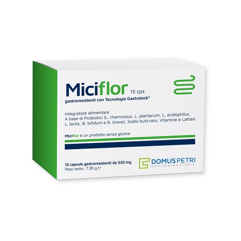 Domus Petri Miciflor per Benessere Intestinale e Difese Immunitarie 15 Capsule Domus Petri Miciflor per Benessere Intestinale e Difese Immunitarie 15 Capsule
