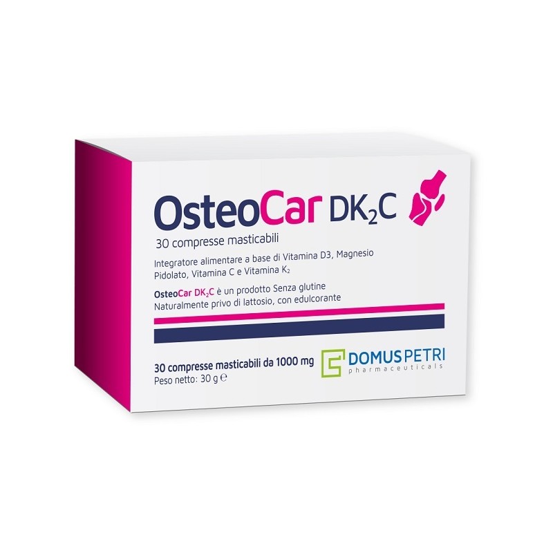 Domus Petri Osteocar Dk2c integratore per ossa e cartilagini 30 compresse masticabili