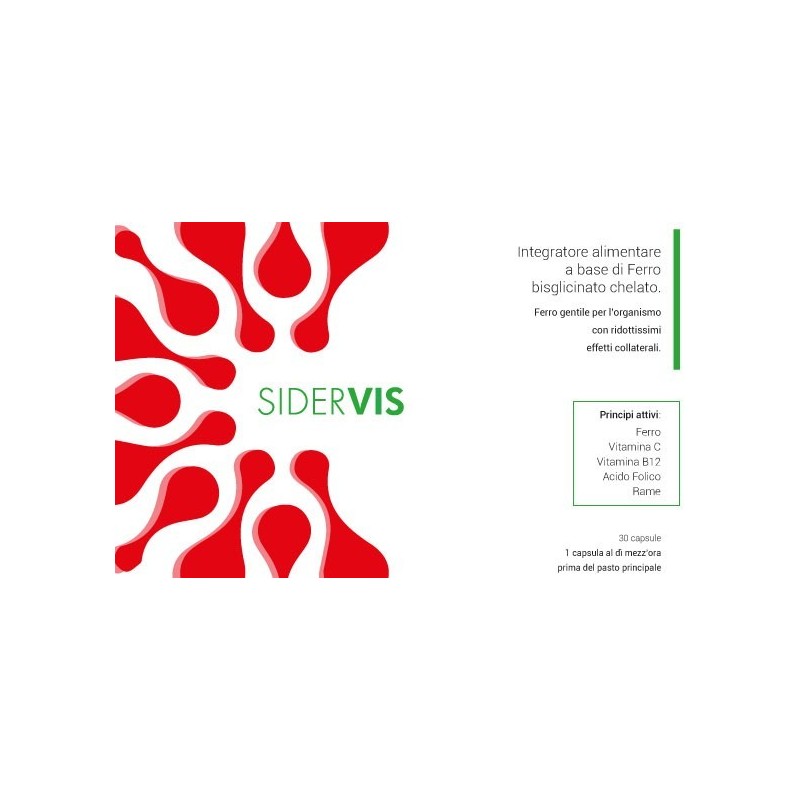 Sidervis Integratore Alimentare per Globuli Rossi 30 Capsule