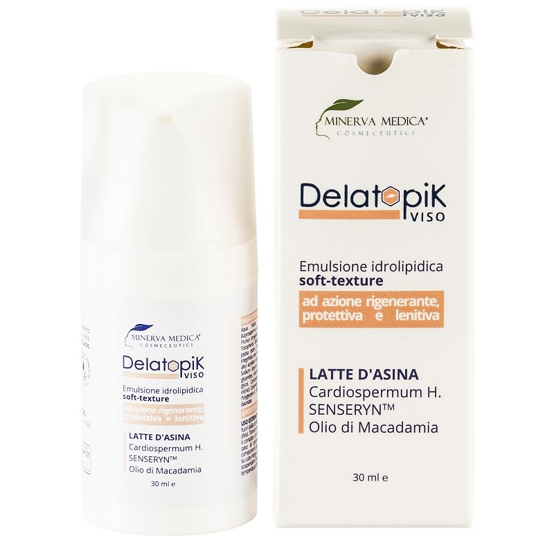 Minerva Medica Delatopik Viso Crema Idratante Lenitiva per Pelle Sensibile 30ml