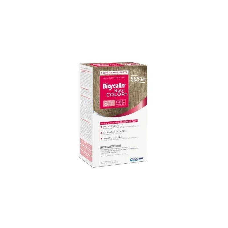 Formato di Bioscalin Nutri Color+ Biondo Chiaro Freddo Kit Completo per Colorazione Formato di Bioscalin Nutri Color+ Biondo Chiaro Freddo Kit Completo per Colorazione
