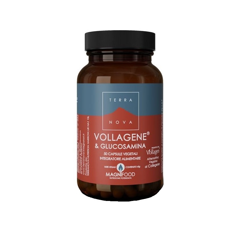 Terranova Vollagene e Glucosamina Integratore Vegano per Articolazioni 50 Capsule