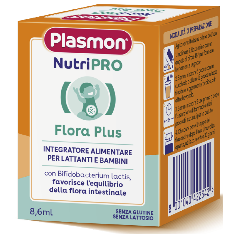 Plasmon NutriPRO Flora Plus per Equilibrio Intestinale 8,6ml Plasmon NutriPRO Flora Plus per Equilibrio Intestinale 8,6ml