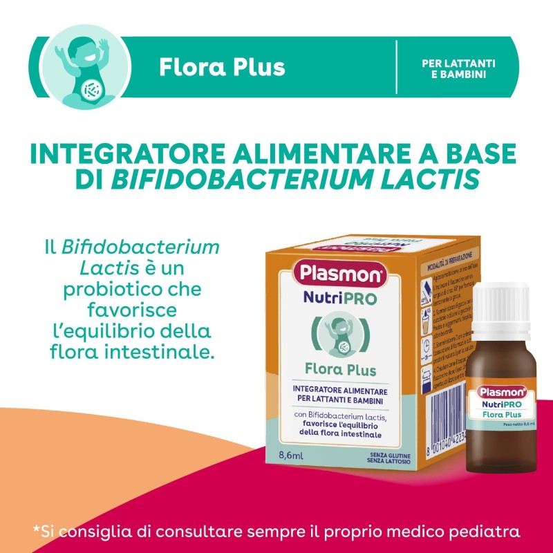 Plasmon NutriPRO Flora Plus per Equilibrio Intestinale 8,6ml Plasmon NutriPRO Flora Plus per Equilibrio Intestinale 8,6ml