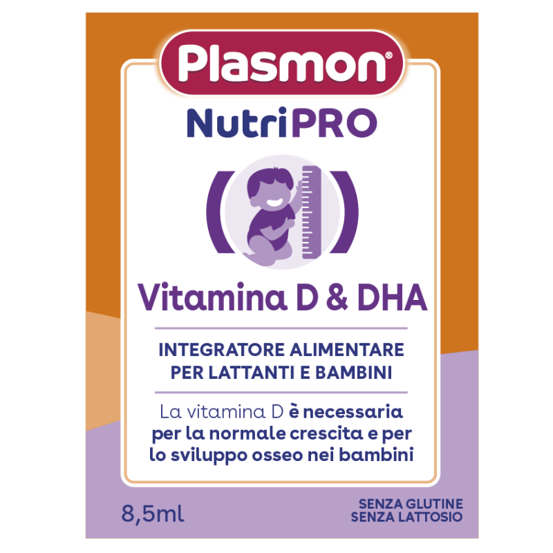 Plasmon NutriPRO Vitamina D & DHA per Crescita Flacone 7,82 g Plasmon NutriPRO Vitamina D & DHA per Crescita Flacone 7,82 g