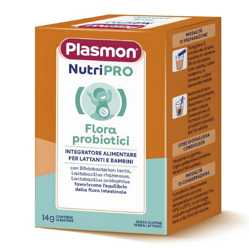 Plasmon NutriPRO Flora Probiotici per Equilibrio Intestinale 14 Bustine.