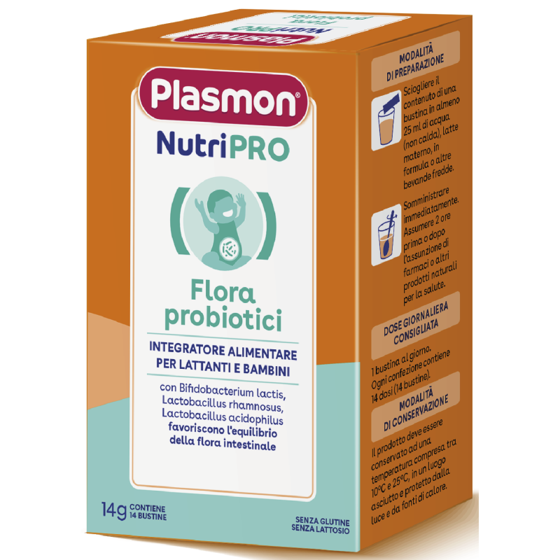 Plasmon NutriPRO Flora Probiotici per Equilibrio Intestinale 14 Bustine.