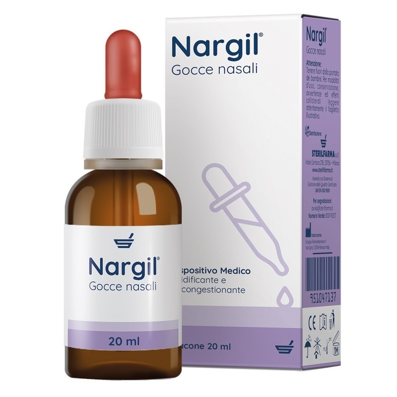 Nargil Gocce Nasali Dispositivo Medico per Naso Chiuso 20ml Nargil Gocce Nasali Dispositivo Medico per Naso Chiuso 20ml