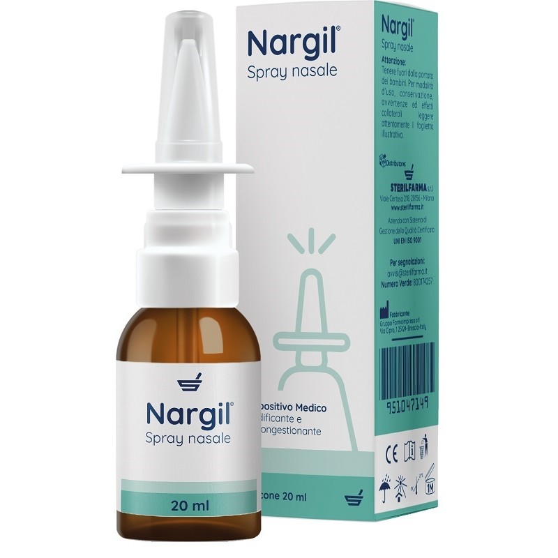 Nargil Spray Nasale per Congestione e Idratazione 20ml Nargil Spray Nasale per Congestione e Idratazione 20ml