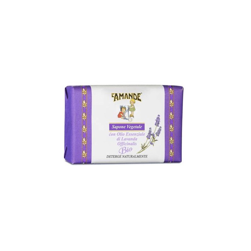 L'amande Marseille Sapone Vegetale Lavanda Officinalis Bio per Detersione Delicata e Relax 200g L'amande Marseille Sapone Vegetale Lavanda Officinalis Bio per Detersione Delicata e Relax 200g