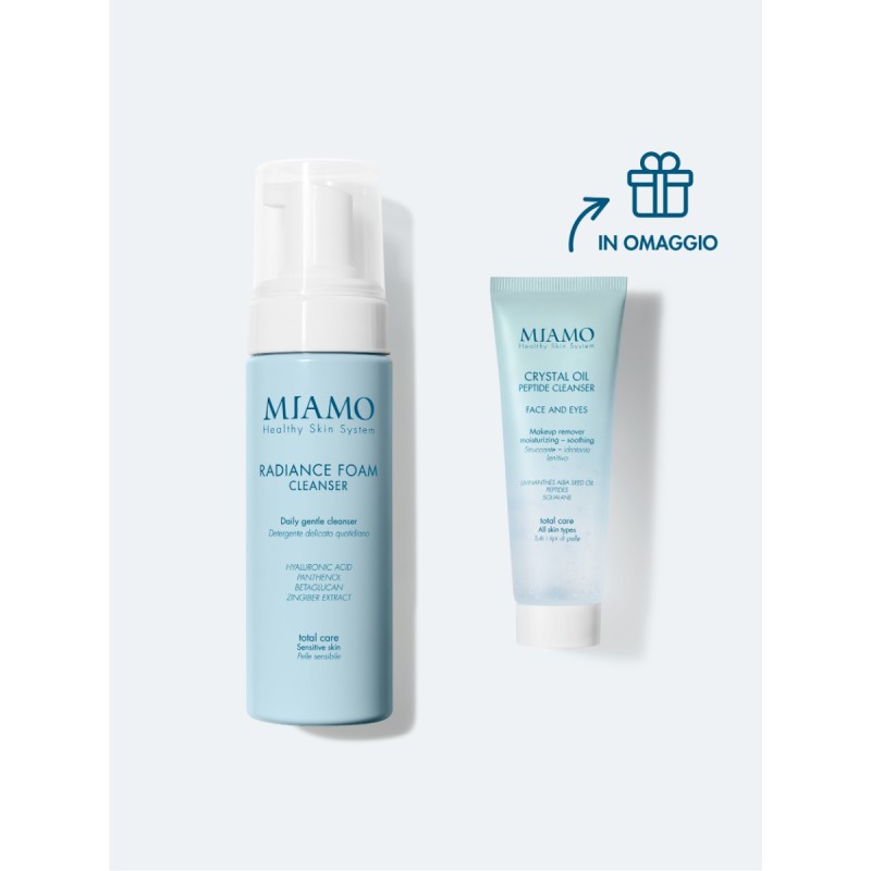 Miamo Doppia Detersione Protocollo Illuminante Radiance Cleanser 150ml + Mini Crystal Oil 50ml Miamo Doppia Detersione Protocollo Illuminante Radiance Cleanser 150ml + Mini Crystal Oil 50ml