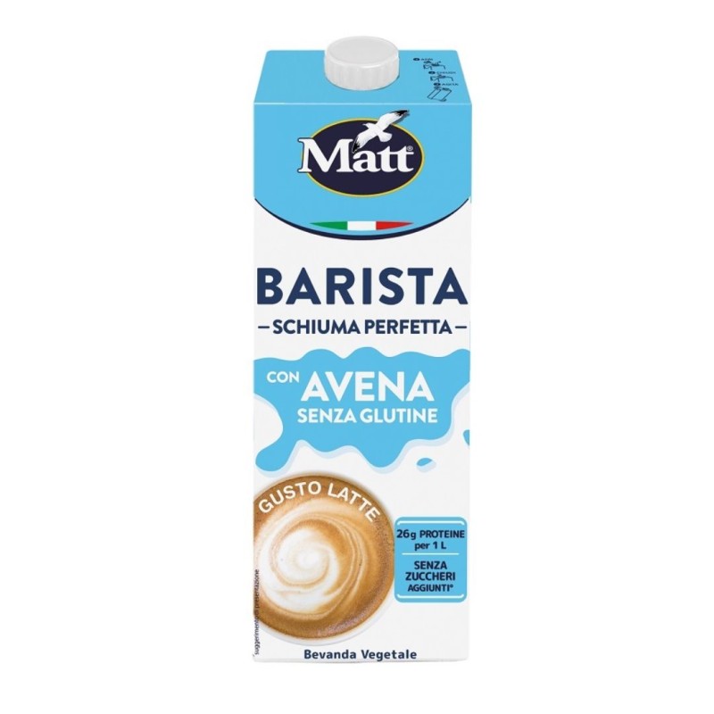 Formato di Matt Barista Schiuma Perfetta Bevanda Vegetale di Avena 1 Litro Formato di Matt Barista Schiuma Perfetta Bevanda Vegetale di Avena 1 Litro
