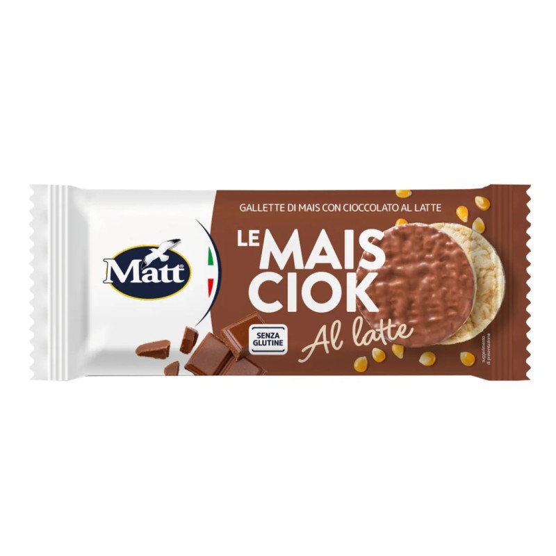 Formato di Matt Le Mais Ciock Gallette di Mais Gusto Cioccolato al Latte 100g Formato di Matt Le Mais Ciock Gallette di Mais Gusto Cioccolato al Latte 100g