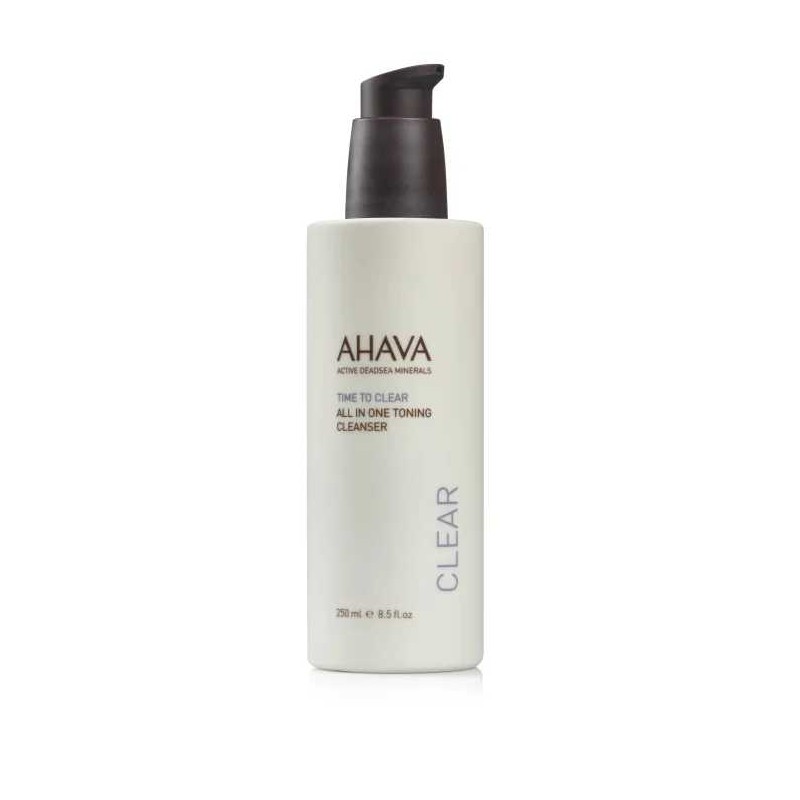 Ahava Time To Clear All in One Detergente viso e occhi per detersione completa 250ml Ahava Time To Clear All in One Detergente viso e occhi per detersione completa 250ml