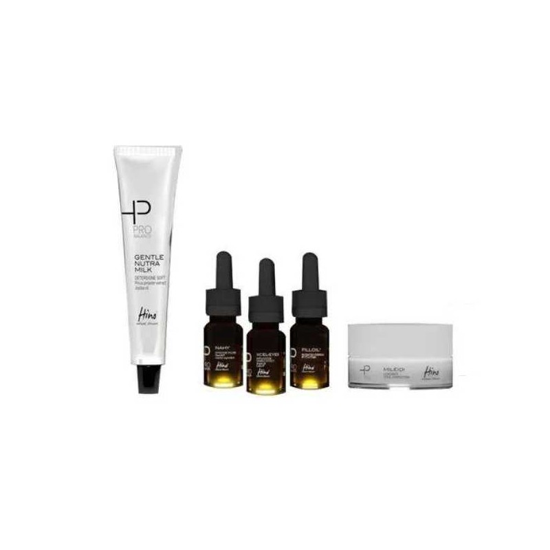 Hino Natural Skincare Precision Beauty Kit Routine Viso e Décolleté Minitaglie per Detersione e Antiage