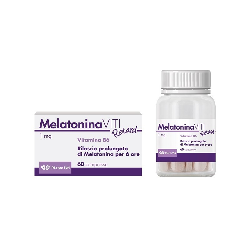 Melatonina Viti Retard 1 mg integratore per sonno continuo 3x60 compresse Melatonina Viti Retard 1 mg integratore per sonno continuo 3x60 compresse