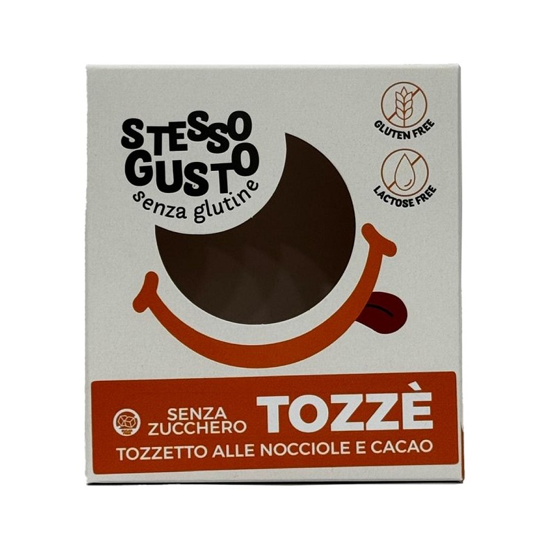Stesso Gusto Tozze' Nocciole e Cacao biscotti senza glutine e zucchero per snack sano 170g Stesso Gusto Tozze' Nocciole e Cacao biscotti senza glutine e zucchero per snack sano 170g